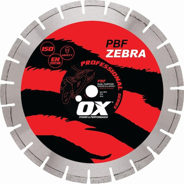 OX Professional Dual Purpose 1 in. Bore 14 in. Walk-Behind Saw Diamond Blade