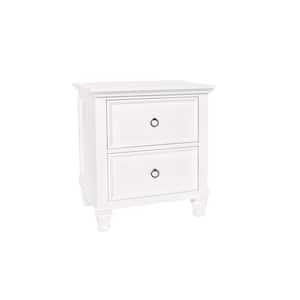 New Classic Furniture Tamarack 2-drawer Nightstand, White