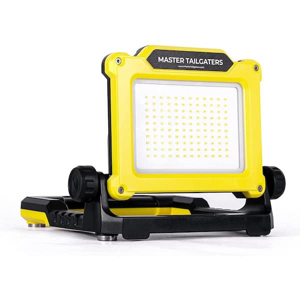 PartsMT LED Work Flood Light Powered by DeWalt 20-Volt Battery or Wall Plug with Magnetic Base and 180° Pivot