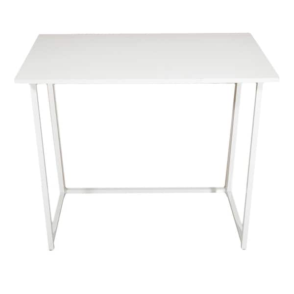 Simple Collapsible 31.5 in. H W Retangular White Computer Desk