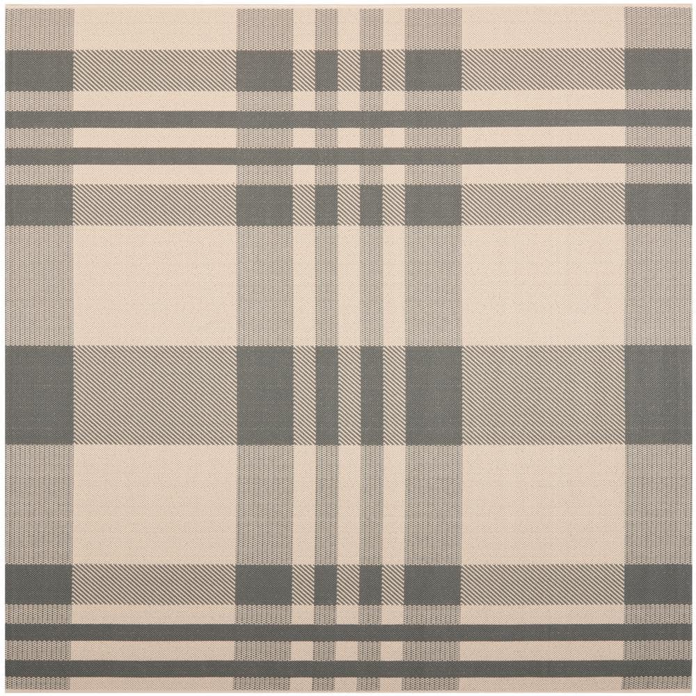 Courtyard Gray/Bone 7 ft. x 7 ft. Square Striped Indoor/Outdoor Patio  Area Rug price history on PriceWatchPro