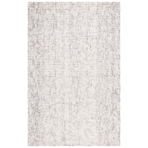 Abstract Gray/Ivory 5 ft. x 8 ft. Contemporary Marble Area Rug