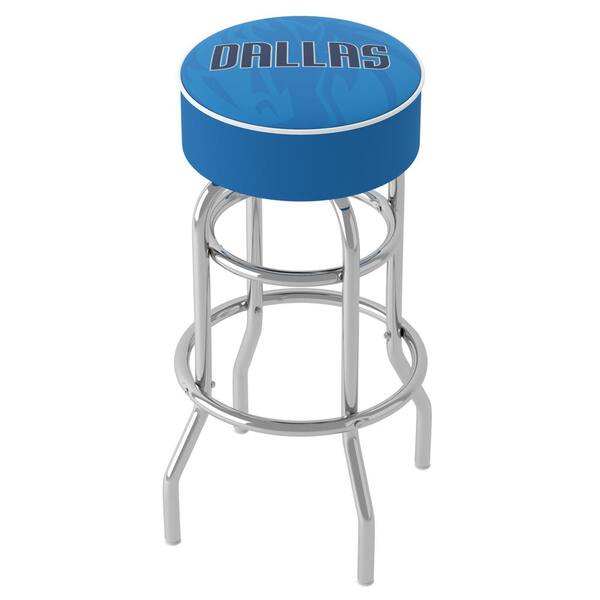 Dallas Mavericks Fade 31 in. Blue Backless Metal Bar Stool with Vinyl Seat