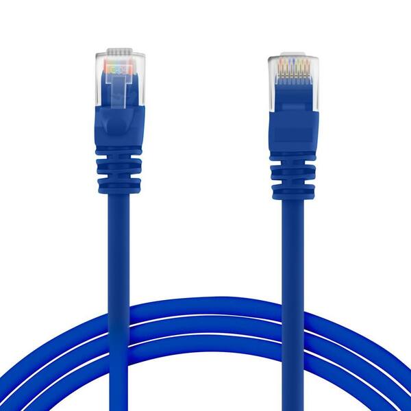 GearIt 15 ft. Cat6 RJ45 550MHz Ethernet Network Patch Cable - Blue - (5-Pack)
