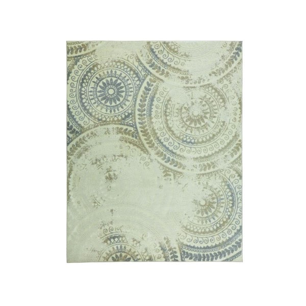 Home Decorators Collection Spiral Medallion Ivory 9 ft. x 13 ft. Area Rug