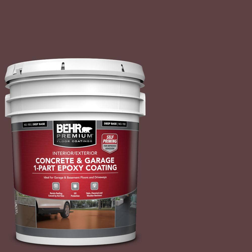 BEHR PREMIUM 5 gal. SC106 Bordeaux SelfPriming 1Part Epoxy Satin