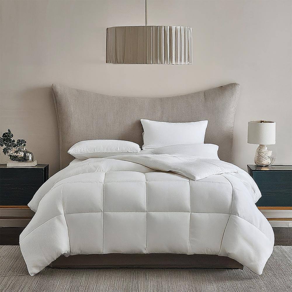 Full/Queen White Cotton Sateen Down Comforter