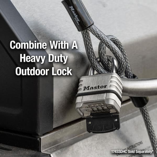 Master Lock Cable Lock with Key, Adjustable to 6 ft. Long 8417D - The Home  Depot