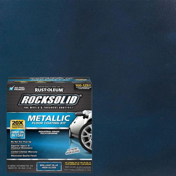 Rust-Oleum RockSolid 80 oz. Metallic Brilliant Blue Garage Floor Kit (2-Pack)