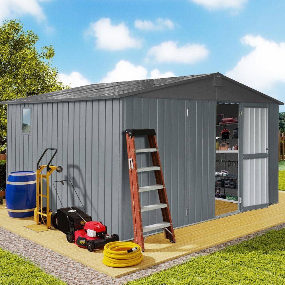 ToolCat 11 ft. W x 9 ft. D Outdoor Metal Shed Tool Storage Room