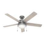 Tarrant 52 in. LED Indoor Matte Silver Ceiling Fan with Light