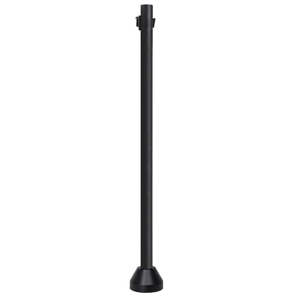 SOLUS 6 ft. Black Outdoor Lamp Post with Convenience Outlet and Dusk to Dawn Photo Sensor fits 3 in. Post Top