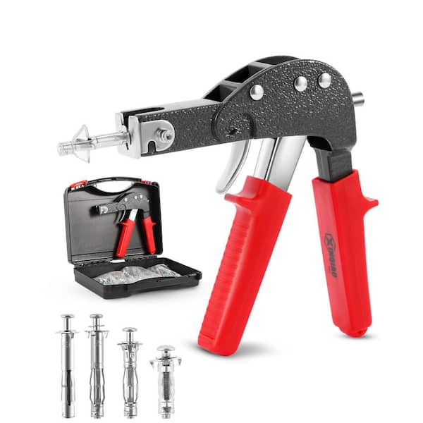 NVNOO Heavy Duty Hollow Wall Gun Anchors Kit Setting Tool with 20-Pieces Metal Wall Anchors for Drywall Plaster Walls (1-Pack)