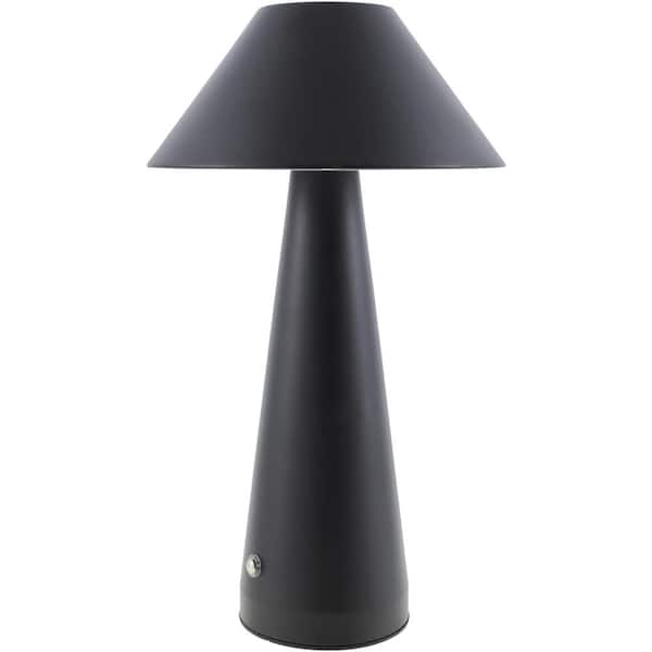 Livabliss Furnas FRN-012 12 in. H x 6 in. W x 6 in. D Accent Table Lamp, Black