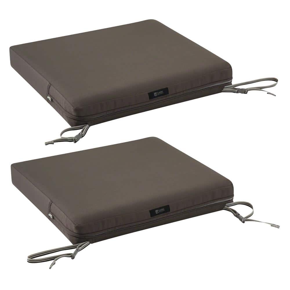 Ravenna Dark Taupe Water-Resistant Outdoor Seat Cushion
