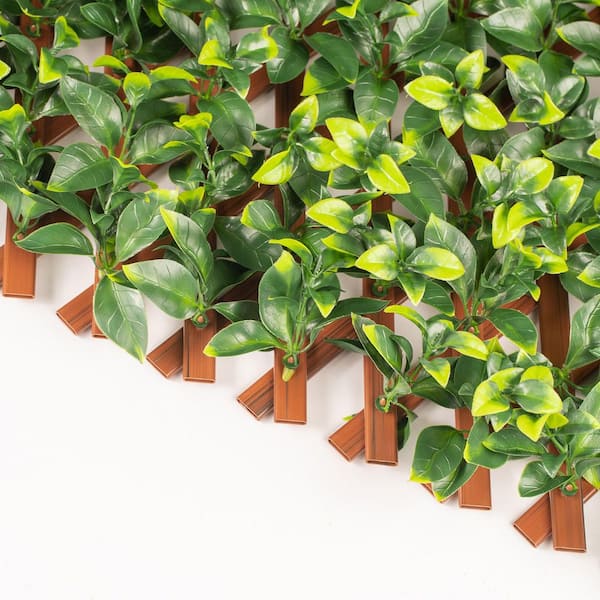 Vigoro 36 in. H x 72 in. W Golden Artificial Gardenia Leaves