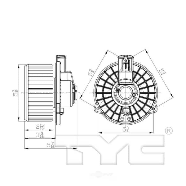 TYC HVAC Blower Motor