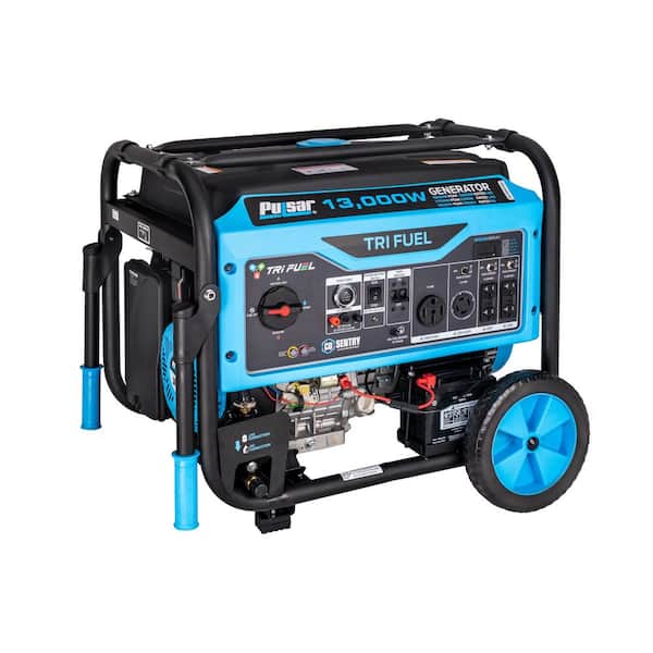 13,000-Watt Remote Switch Start Tri Fuel Gasoline Propane Natural Gas Portable Generator with CO Sentry