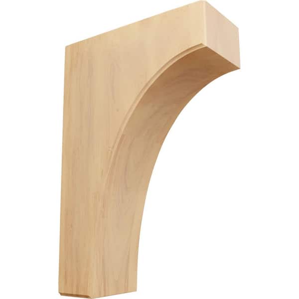 Ekena Millwork 3-1/2 in. x 8 in. x 12 in. Unfinished Red Oak Clarksville Corbel