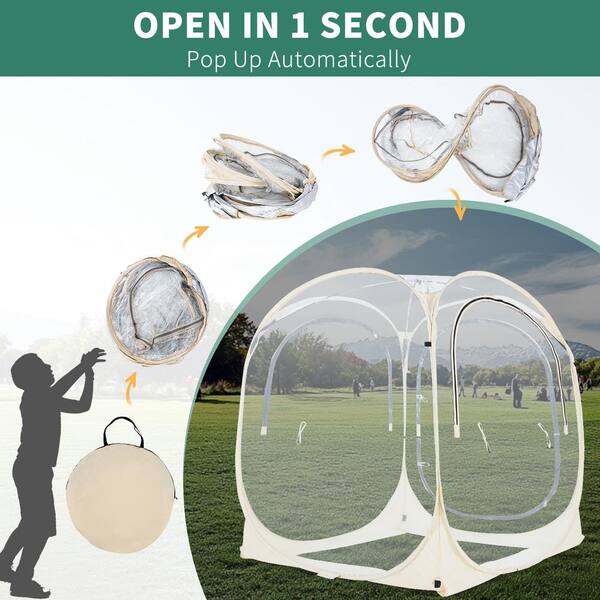 トップス ella_selectshop tent cardboard sweat EighteenTek Weatherproof, Easy, Automatic, Portable Rain