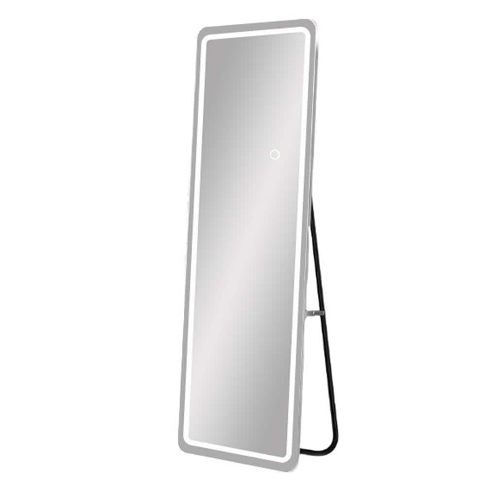 20 in. W x 63 in. H Modern Rectangular LED Lighted Full-Length Mirror with 
