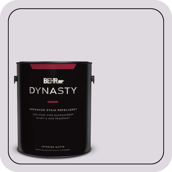 BEHR DYNASTY 1 gal. #PR-W01 Mystical Mist Matte Interior Stain-Blocking Paint & Primer
