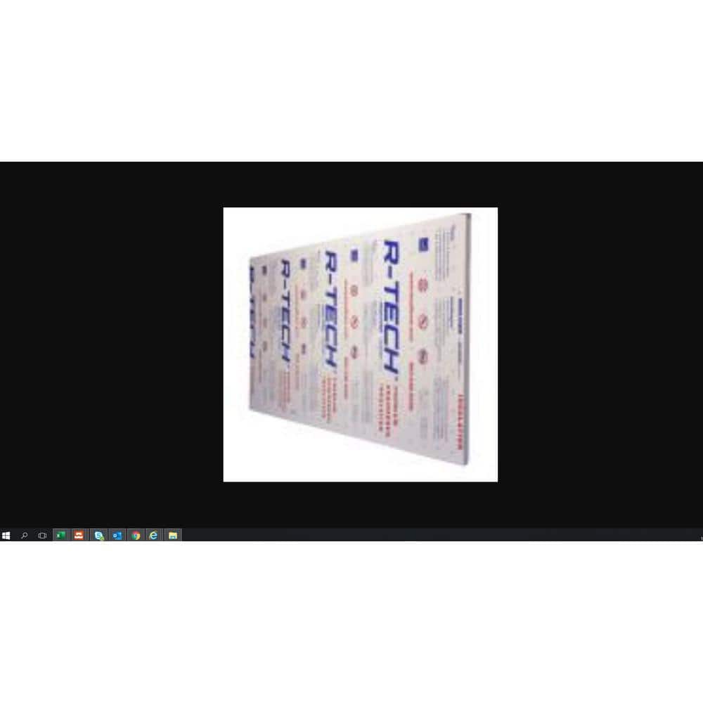 R-Tech 1 in. x 4 ft. x 8 ft. R-3.85 Insulating Sheathing 320821 - The ...
