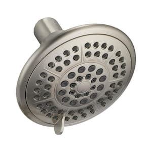 5-Spray Patterns 1.75 GPM 4.31 in. Wall Mount Fixed Shower Head in Stainless