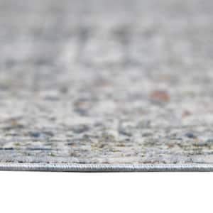 Vermont Chelsea Gray/Ivory 2 ft. 7 in. x 8 ft. Oriental Polyester Runner Rug