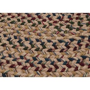 Winchester Oatmeal 3 ft 6 in. x 5 ft. 6 in. Oval Moroccan Wool Blend Area Rug