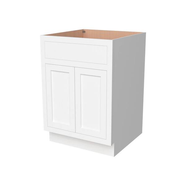 36 in. W x 25 in. D x 34.5 in. H Plywood Sink Bases with 2-Doors and 1-False Drawer in Beige