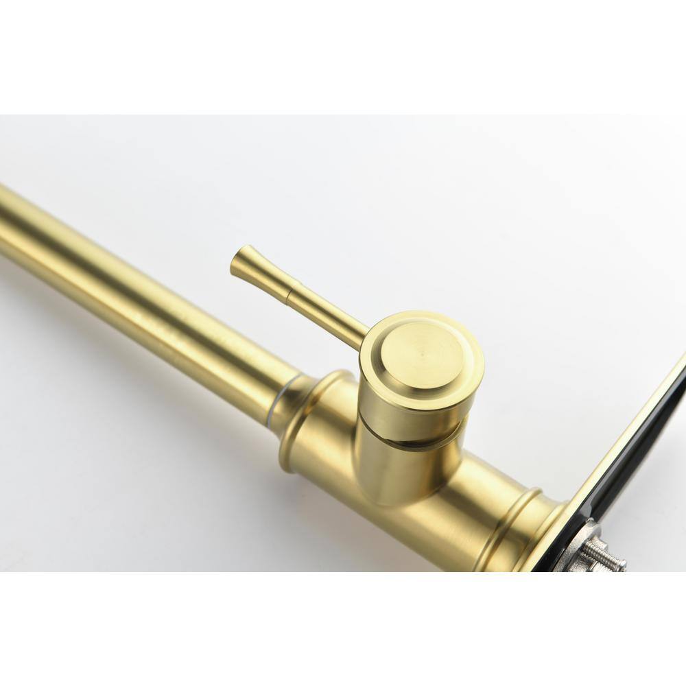 Brushed Gold Stainless Steel Pull-Out Spray Kitchen Faucet