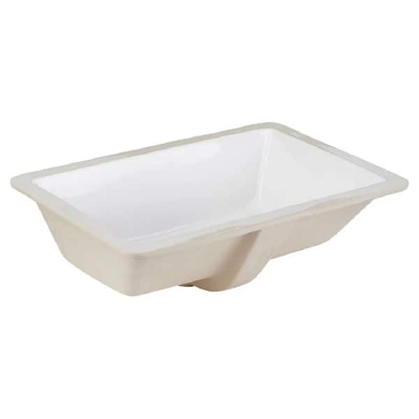 Sawgrass 21 in. Undermount Bathroom Sink in White Porcelain
