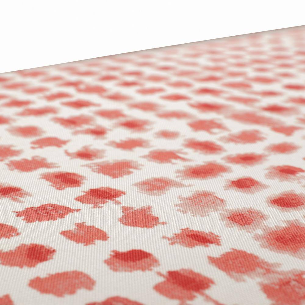 Modern Watercolor Dot Coral & Off-White Outdoor Seat Cushion Set