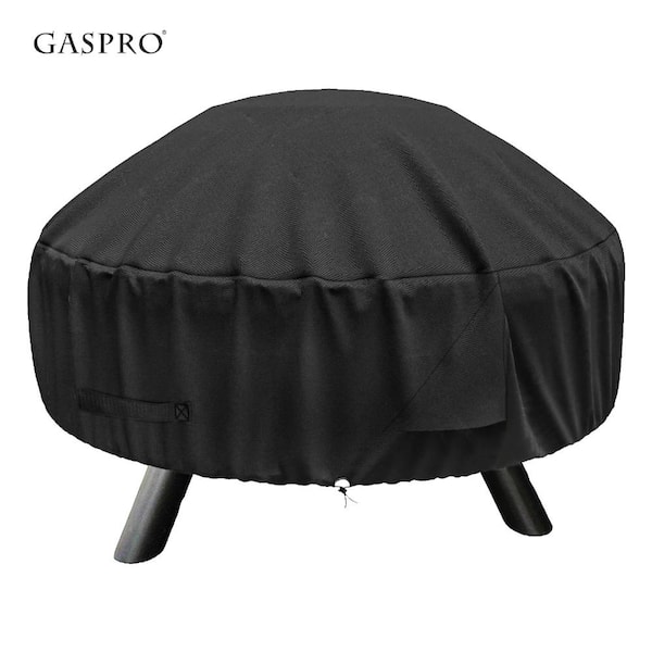 32 in. Round Fire Pit Waterproof Cover with Straps and Vents