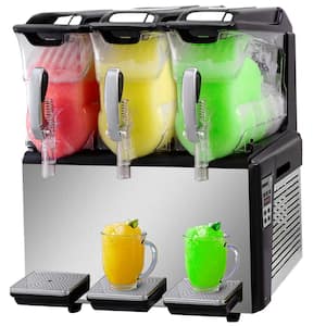 Slushy Machine 1014 oz. Triple Bowl Margarita Frozen Drink Maker 1250W Automatic Clean Snow Cone Machine