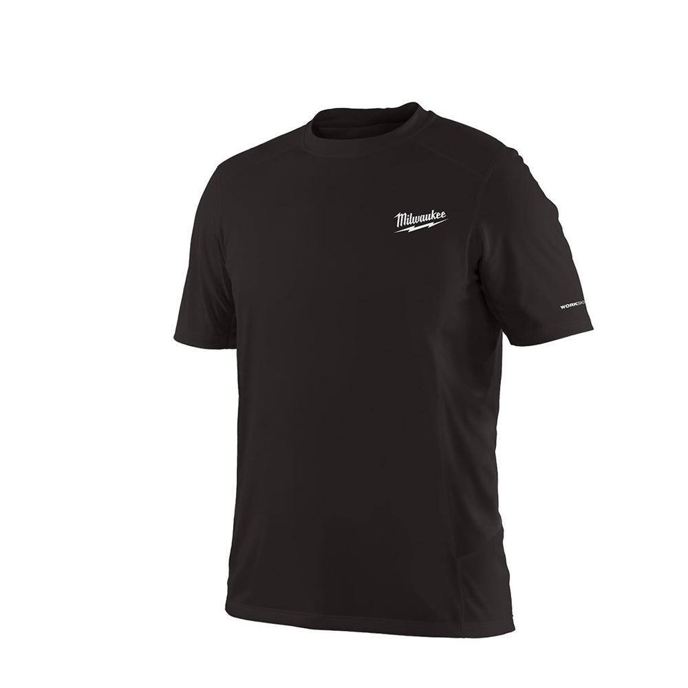 Milwaukee Men's WORKSKIN 3X-Large Black Lightweight Performance  Short-Sleeve T-Shirt 414B-3X - The Home Depot