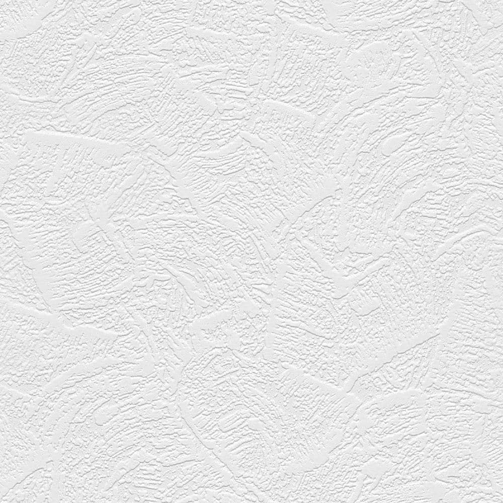 Norwall Textured White Abstract Vinyl PrePasted Paintable Wallpaper Roll  Covers 56 Sq Ft 48905  The Home Depot