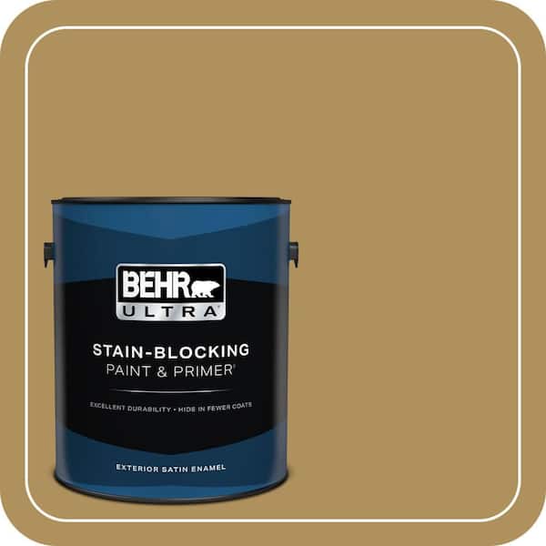 BEHR ULTRA 1 gal. #S310-5 Brazilian Citrine Satin Enamel Exterior Paint & Primer