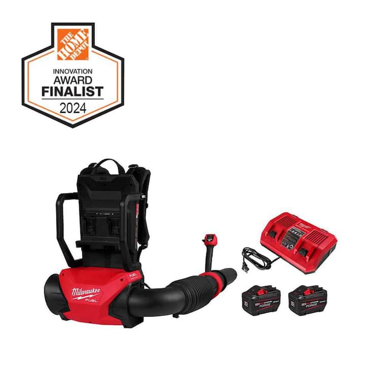 Milwaukee M18 FUEL 155 MPH 650 CFM 18V Brushless Cordless Battery Backpack Blower w/ (2) 12.0 Ah FORGE Batteries, Charger