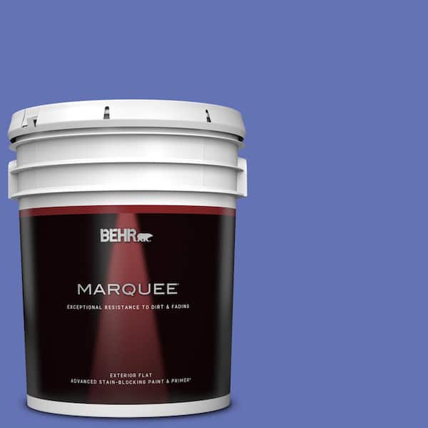 BEHR MARQUEE 5 gal. #P540-6 Wild Pansy Flat Exterior Paint & Primer