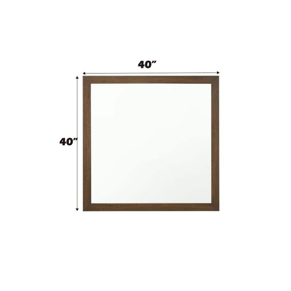 Rustic Southwest Statement 40" Oak Veneer Rectangular Mirror