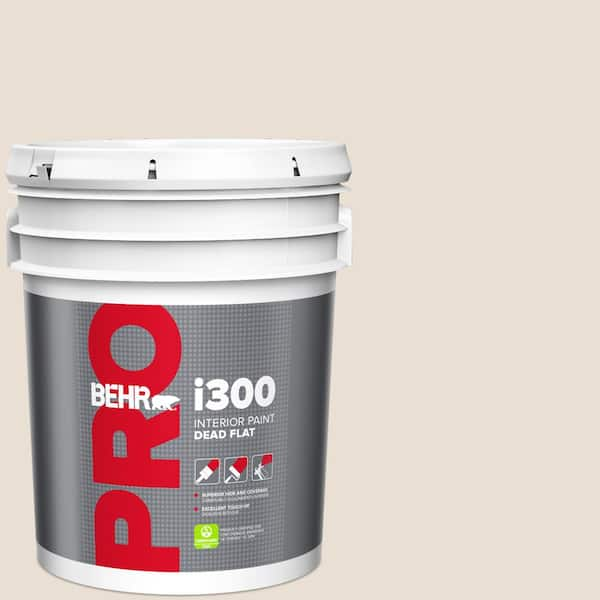 BEHR PRO 5 gal. #700C-2 Malted Milk Dead Flat Interior Paint