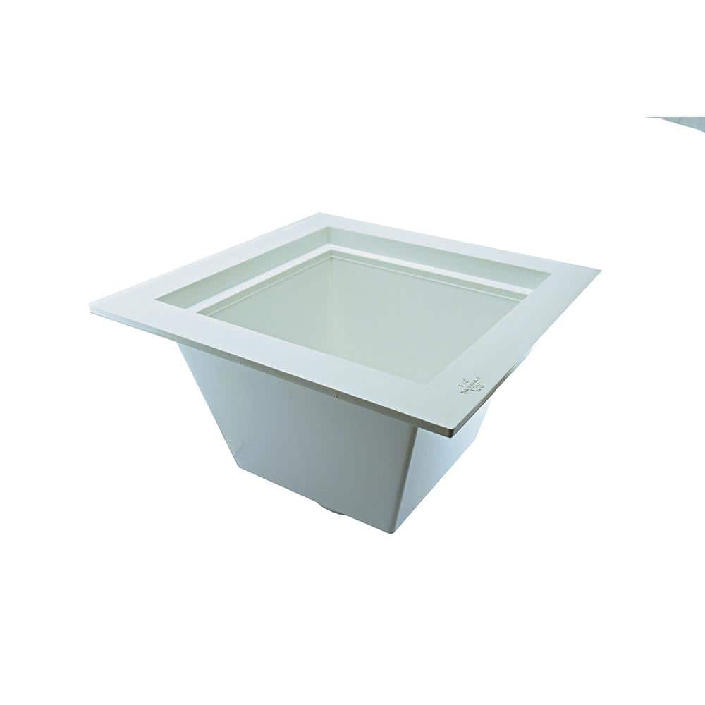 12 in. Square PVC Pipe Fit Floor Sink-Only, Fits Over 3 in. or Inside 4 in. Sch 40 DWV Pipe (3 in. x 4 in.) price history on PriceWatchPro