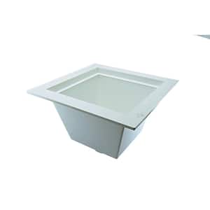 12 in. Square PVC Pipe Fit Floor Sink-Only, Fits Over 3 in. or Inside 4 in. Sch 40 DWV Pipe (3 in. x 4 in.)