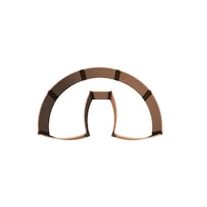 6 ft. x 9 ft. x 22 in. Tool-Free Classic Sienna Lucky Horseshoe Composite Walk-In Raised Garden - 1 in. Profile