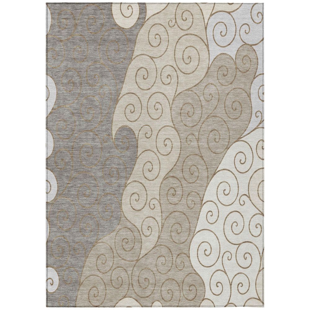 Chantille Machine Washable Indoor/Outdoor Abstract ACN2464 Taupe 9 ft. x 12 ft. Area Rug price history on PriceWatchPro