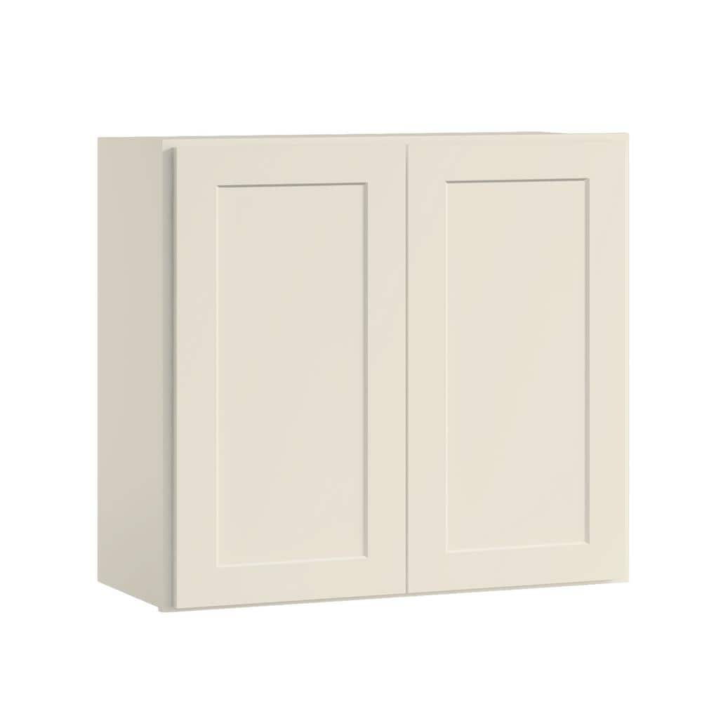 33 in. W x 12 in D x 30 in. H in. Antique White Plywood Ready to Assemble Kitchen Wall Cabinet with Doors and Shelves price history on PriceWatchPro
