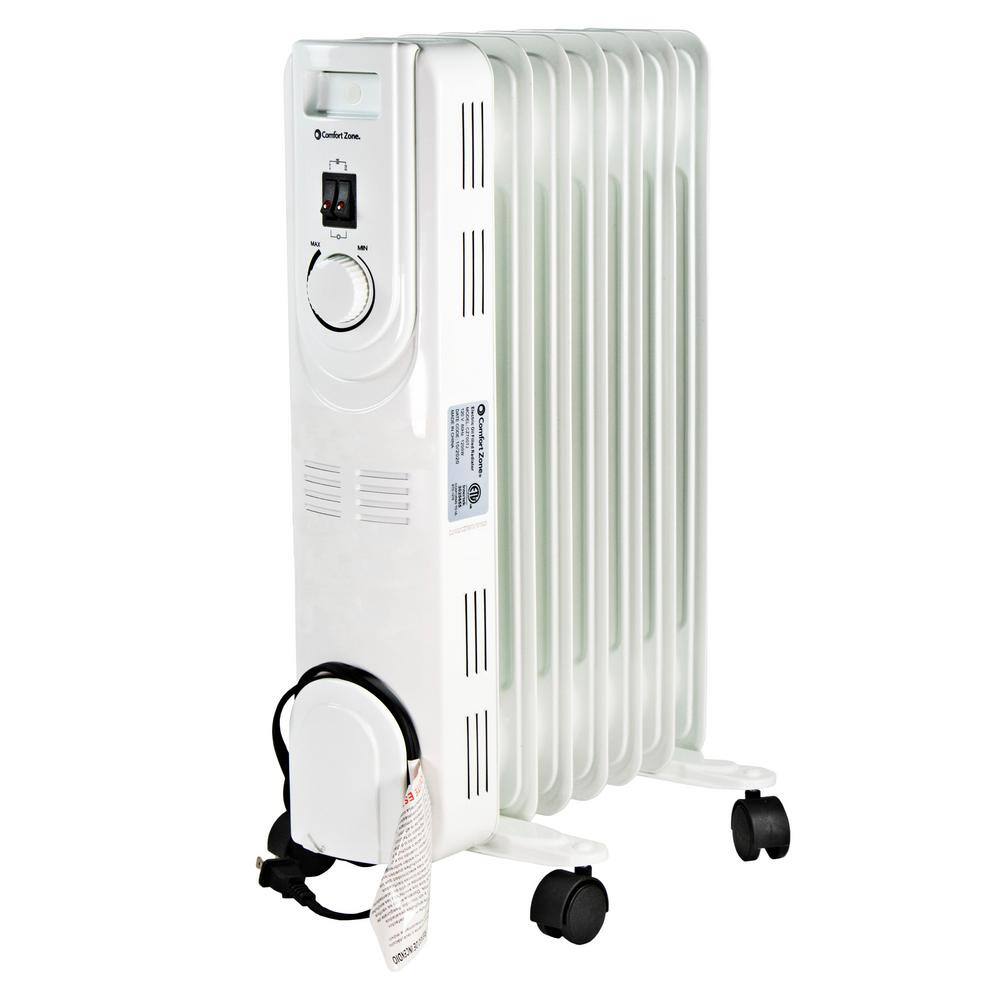 Comfort Zone 1,200Watt Electric OilFilled Radiant Space Heater eX