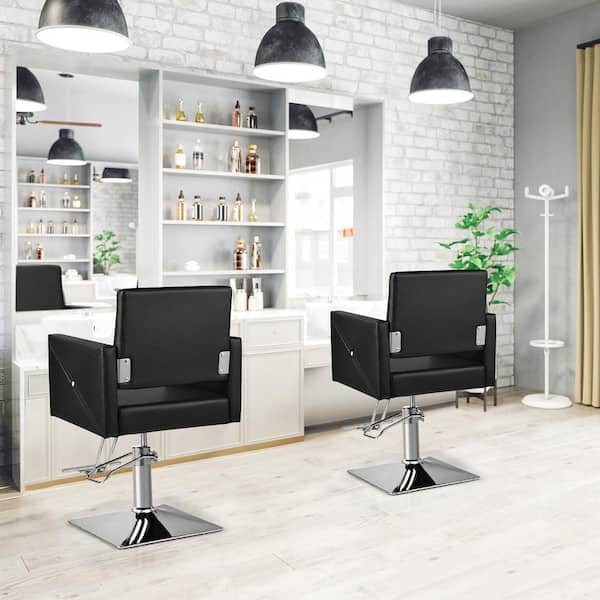 Costway Black Salon Chair for Hair Stylist Adjustable Swivel Hydraulic Barber  Styling Chair JB10001BK - The Home Depot